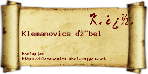 Klemanovics Ábel névjegykártya